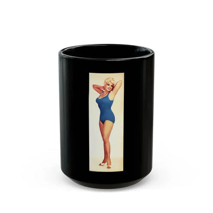 Jayne Mansfield #231 (Vintage Female Icon) Black Coffee Mug 15oz - Go Mug Yourself