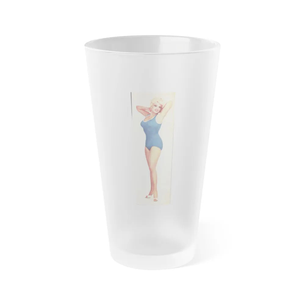 Jayne Mansfield #231 (Vintage Female Icon) Frosted Pint Glass 16oz-16oz-Frosted-Go Mug Yourself