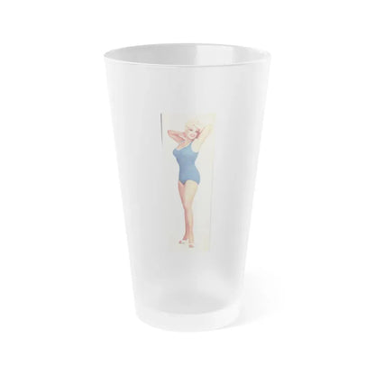 Jayne Mansfield #231 (Vintage Female Icon) Frosted Pint Glass 16oz 16oz Frosted - Go Mug Yourself