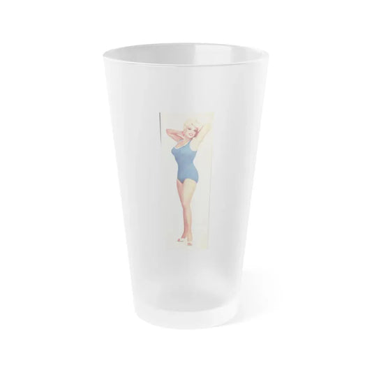 Jayne Mansfield #231 (Vintage Female Icon) Frosted Pint Glass 16oz 16oz Frosted - Go Mug Yourself