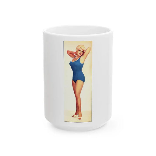 Jayne Mansfield #231 (Vintage Female Icon) White Coffee Mug 15oz - Go Mug Yourself
