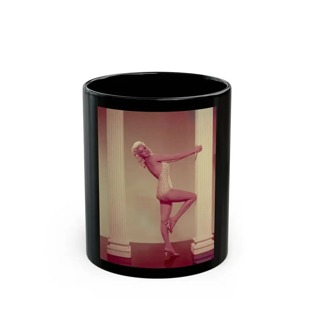 Jayne Mansfield #232 (Vintage Female Icon) Black Coffee Mug 11oz - Go Mug Yourself