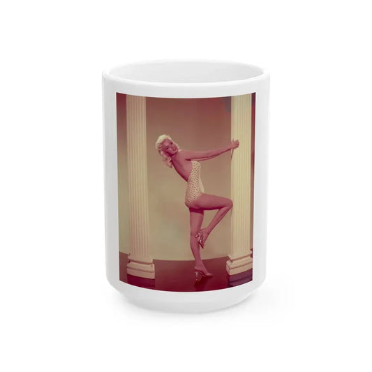 Jayne Mansfield #232 (Vintage Female Icon) White Coffee Mug 15oz - Go Mug Yourself