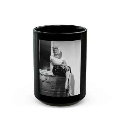 Jayne Mansfield #233 (Vintage Female Icon) Black Coffee Mug 15oz - Go Mug Yourself