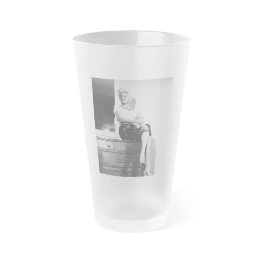 Jayne Mansfield #233 (Vintage Female Icon) Frosted Pint Glass 16oz 16oz Frosted - Go Mug Yourself