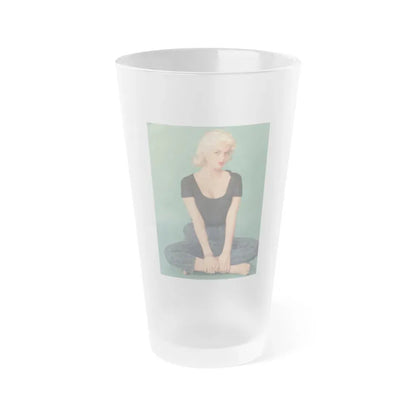 Jayne Mansfield #234 (Vintage Female Icon) Frosted Pint Glass 16oz 16oz Frosted - Go Mug Yourself