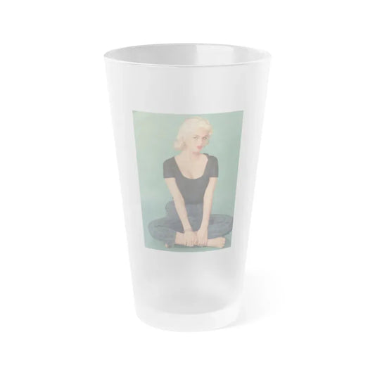 Jayne Mansfield #234 (Vintage Female Icon) Frosted Pint Glass 16oz 16oz Frosted - Go Mug Yourself