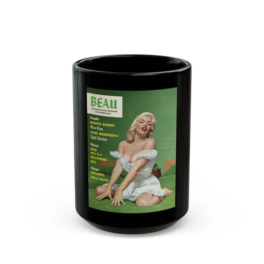 Jayne Mansfield #237 - Mag. Cover (Vintage Female Icon) Black Coffee Mug 15oz - Go Mug Yourself