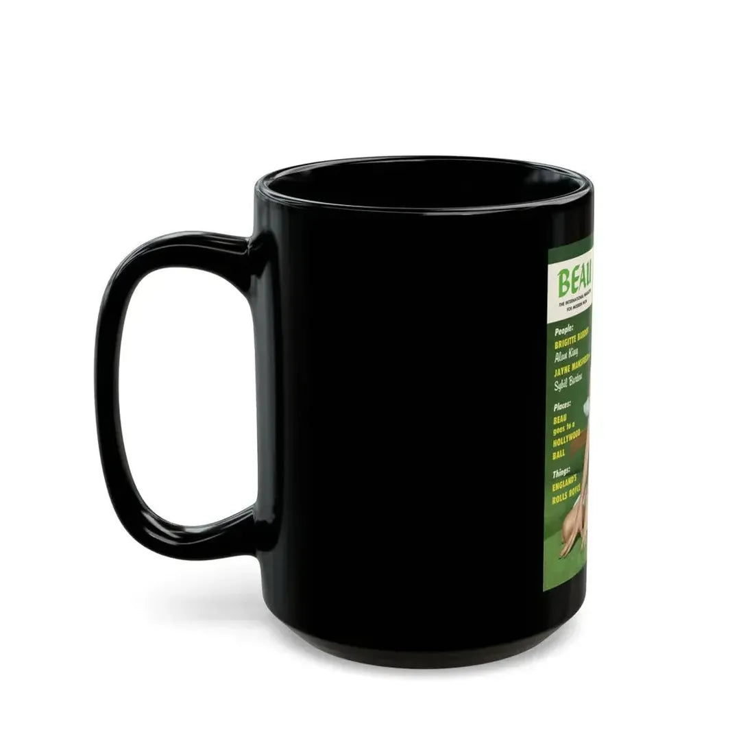 Jayne Mansfield #237 - Mag. Cover (Vintage Female Icon) Black Coffee Mug - Go Mug Yourself