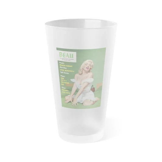 Jayne Mansfield #237 - Mag. Cover (Vintage Female Icon) Frosted Pint Glass 16oz 16oz Frosted - Go Mug Yourself