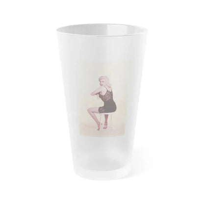 Jayne Mansfield #239 (Vintage Female Icon) Frosted Pint Glass 16oz 16oz Frosted - Go Mug Yourself