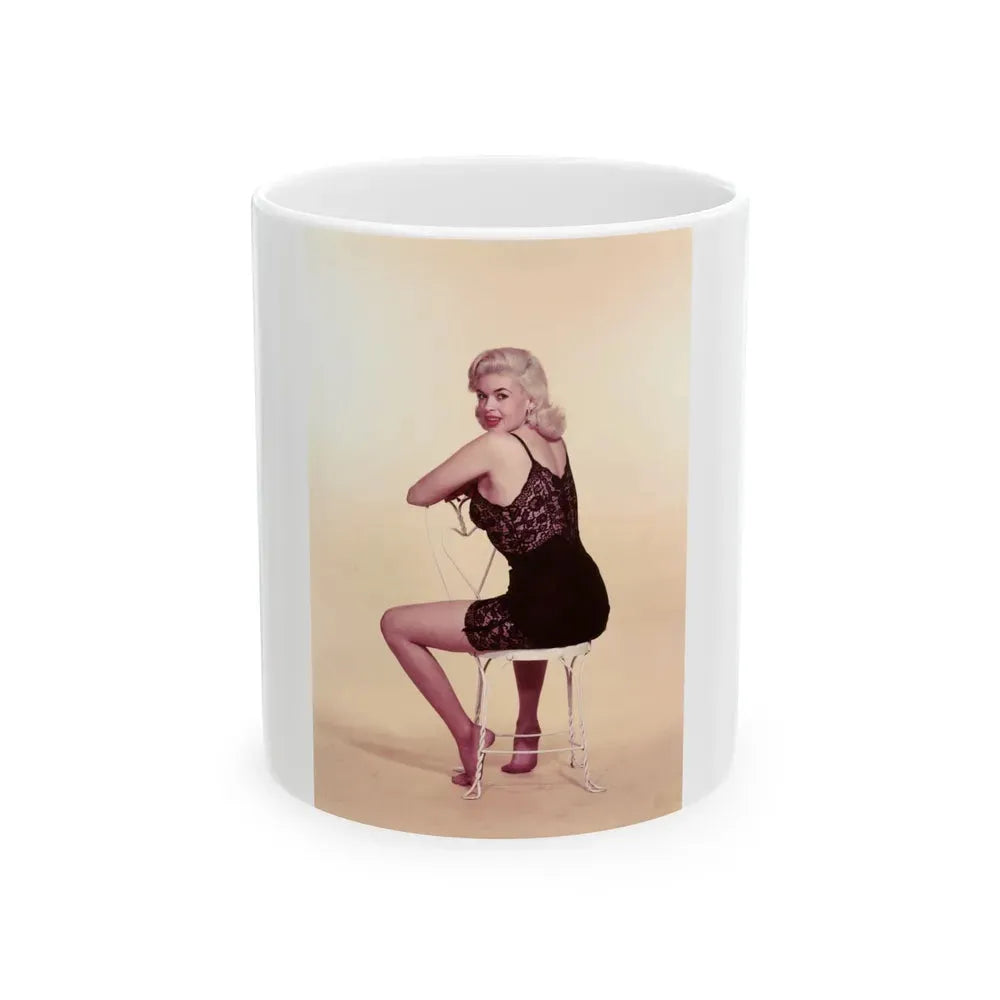 Jayne Mansfield #239 (Vintage Female Icon) White Coffee Mug 11oz - Go Mug Yourself