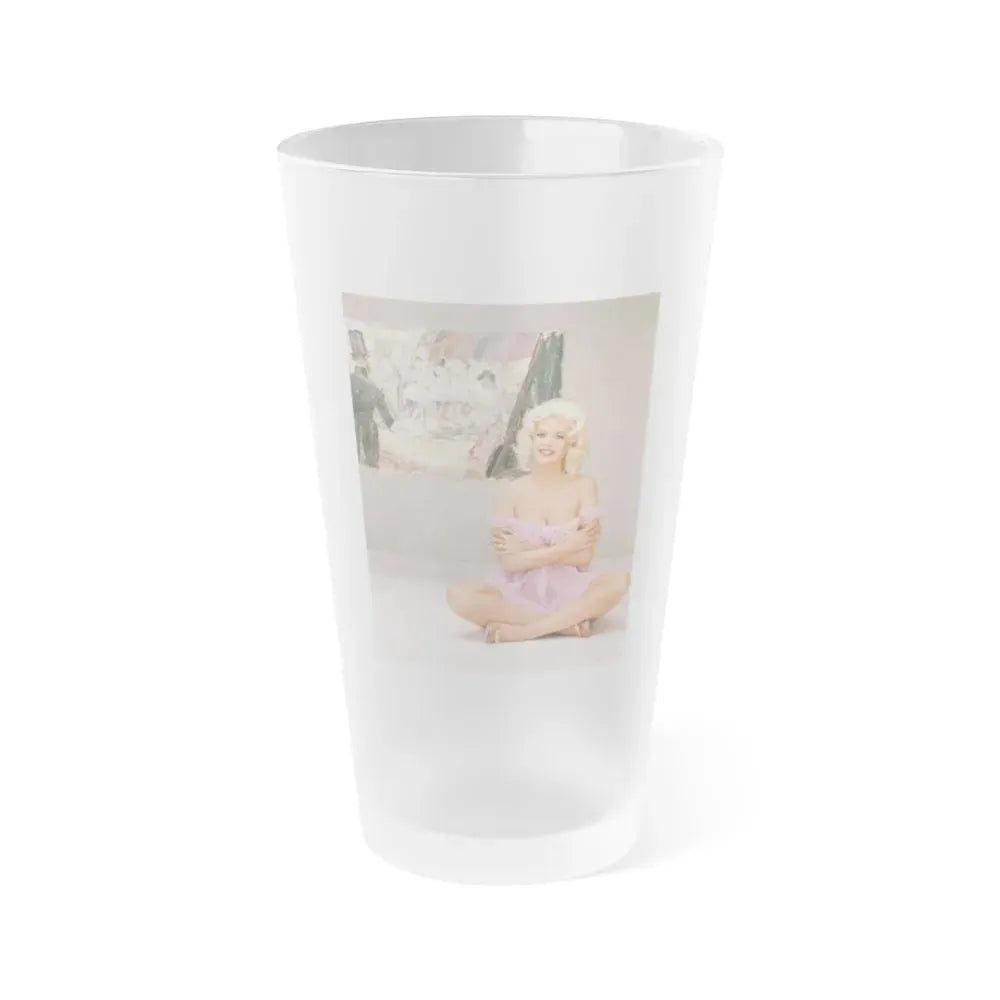 Jayne Mansfield #240 (Vintage Female Icon) Frosted Pint Glass 16oz 16oz Frosted - Go Mug Yourself