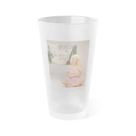 Jayne Mansfield #240 (Vintage Female Icon) Frosted Pint Glass 16oz 16oz Frosted - Go Mug Yourself