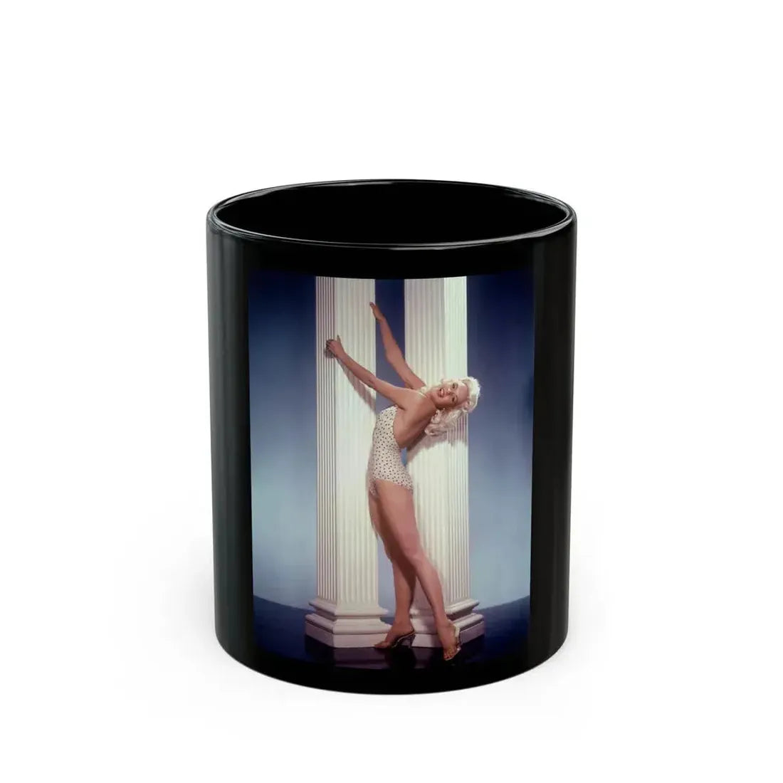 Jayne Mansfield #241 (Vintage Female Icon) Black Coffee Mug 11oz - Go Mug Yourself