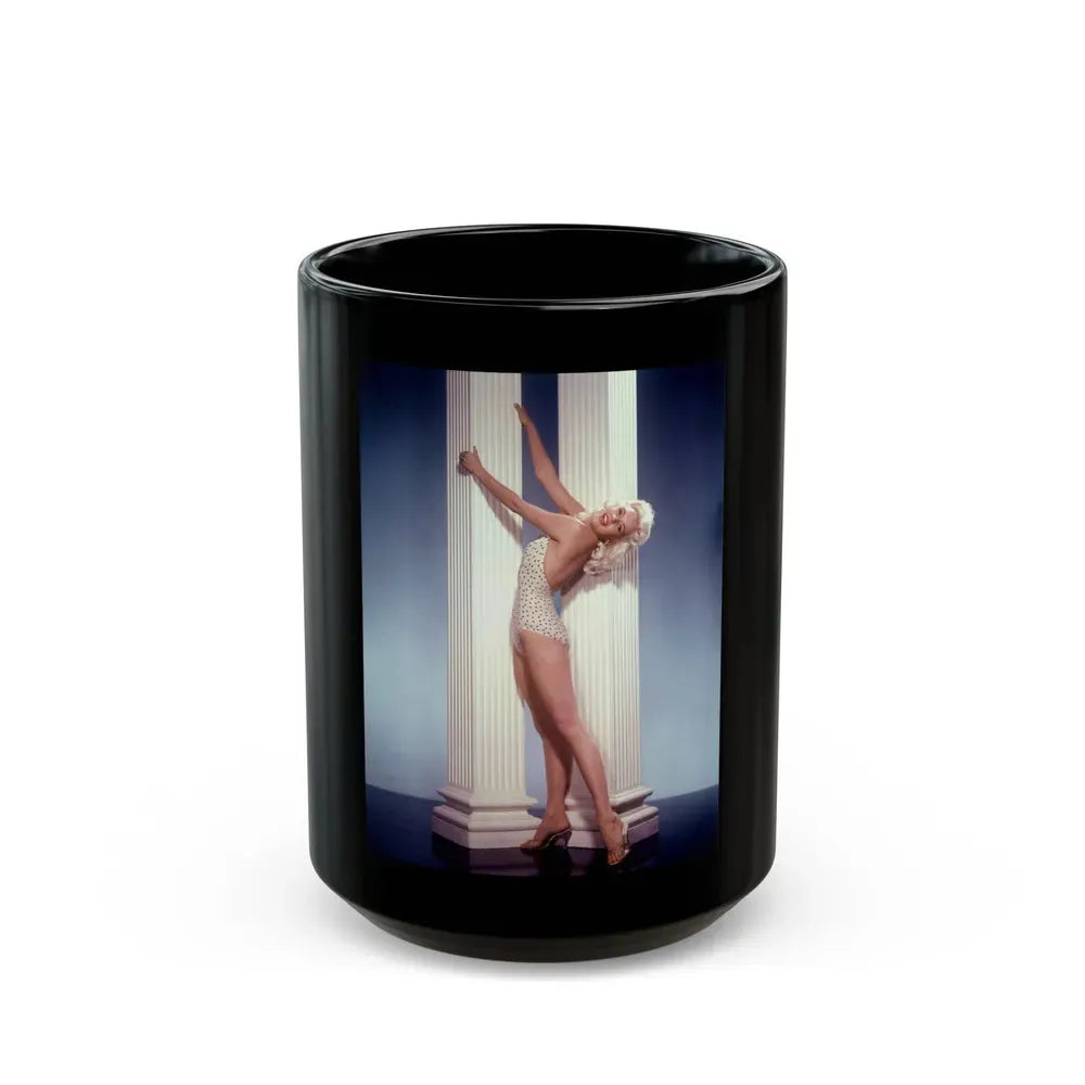 Jayne Mansfield #241 (Vintage Female Icon) Black Coffee Mug 15oz - Go Mug Yourself