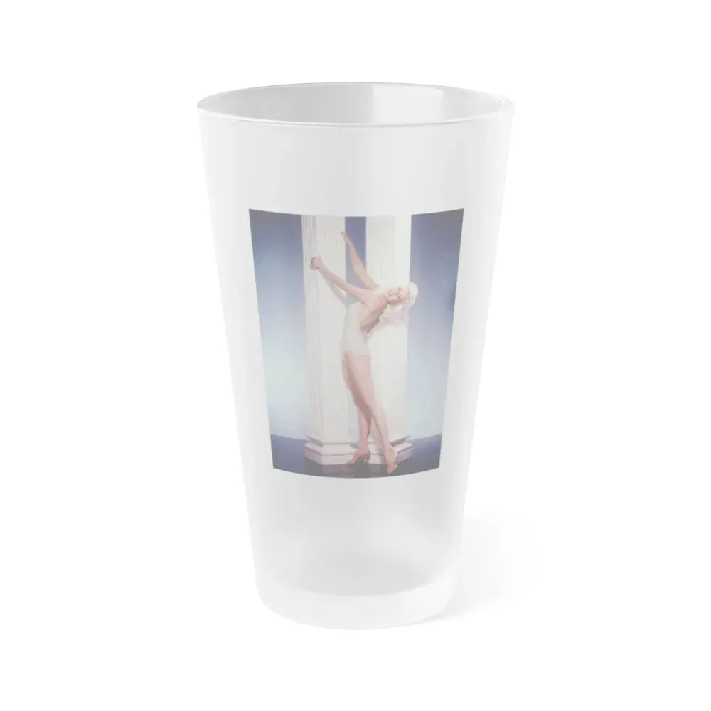 Jayne Mansfield #241 (Vintage Female Icon) Frosted Pint Glass 16oz 16oz Frosted - Go Mug Yourself