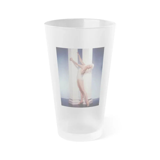 Jayne Mansfield #241 (Vintage Female Icon) Frosted Pint Glass 16oz 16oz Frosted - Go Mug Yourself