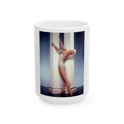 Jayne Mansfield #241 (Vintage Female Icon) White Coffee Mug 15oz - Go Mug Yourself