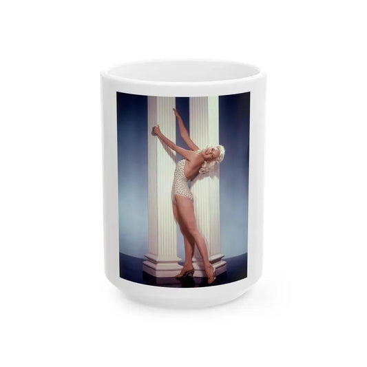 Jayne Mansfield #241 (Vintage Female Icon) White Coffee Mug 15oz - Go Mug Yourself