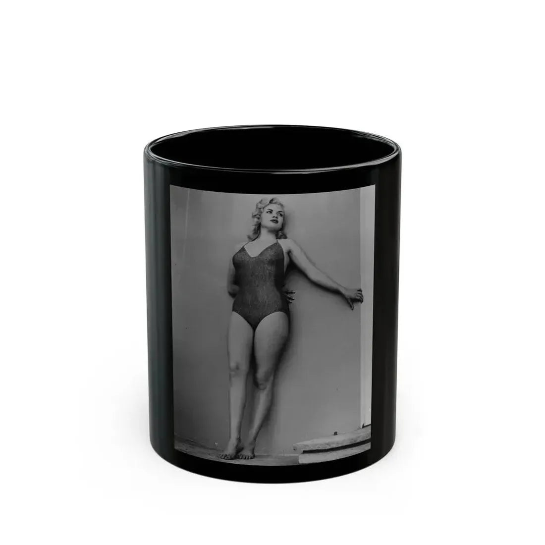 Jayne Mansfield #242 (Vintage Female Icon) Black Coffee Mug 11oz - Go Mug Yourself