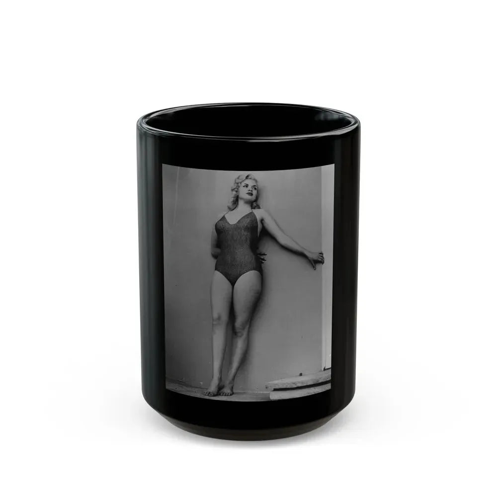 Jayne Mansfield #242 (Vintage Female Icon) Black Coffee Mug 15oz - Go Mug Yourself