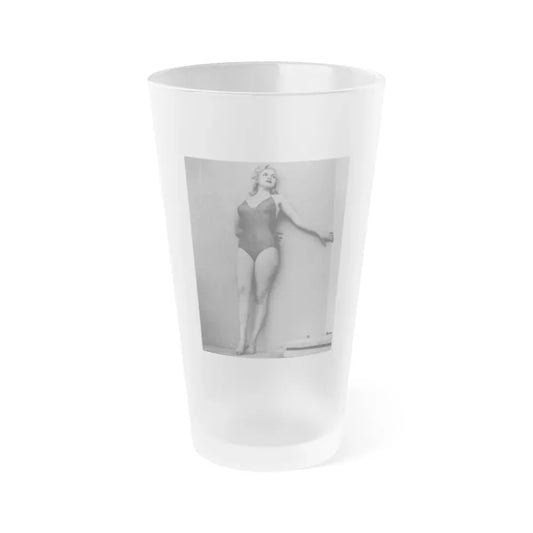 Jayne Mansfield #242 (Vintage Female Icon) Frosted Pint Glass 16oz 16oz Frosted - Go Mug Yourself