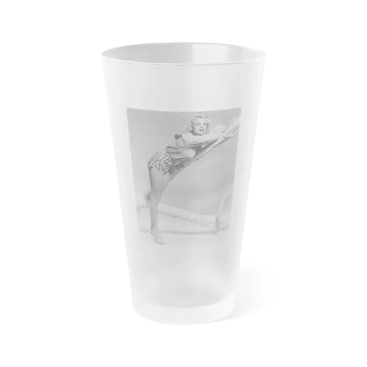 Jayne Mansfield #243 (Vintage Female Icon) Frosted Pint Glass 16oz 16oz Frosted - Go Mug Yourself
