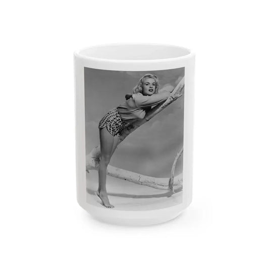 Jayne Mansfield #243 (Vintage Female Icon) White Coffee Mug 15oz - Go Mug Yourself