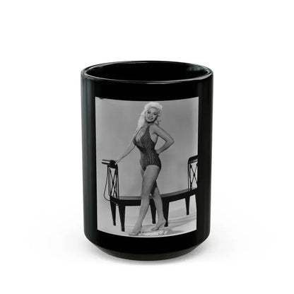 Jayne Mansfield #244 (Vintage Female Icon) Black Coffee Mug 15oz - Go Mug Yourself