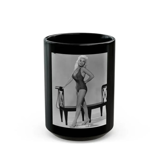 Jayne Mansfield #244 (Vintage Female Icon) Black Coffee Mug 15oz - Go Mug Yourself