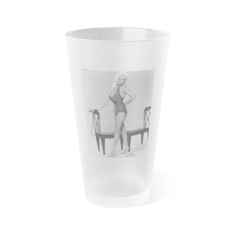 Jayne Mansfield #244 (Vintage Female Icon) Frosted Pint Glass 16oz-16oz-Frosted-Go Mug Yourself