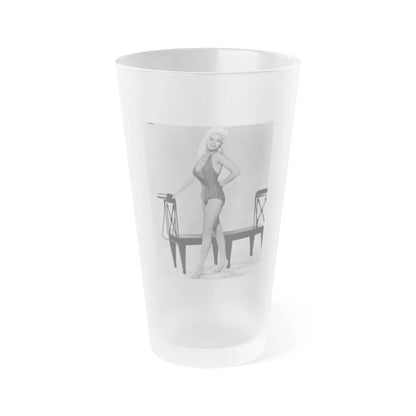 Jayne Mansfield #244 (Vintage Female Icon) Frosted Pint Glass 16oz-16oz-Frosted-Go Mug Yourself