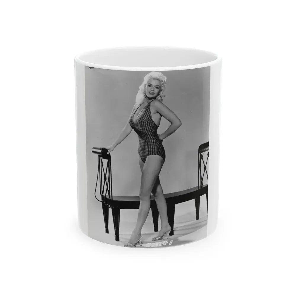 Jayne Mansfield #244 (Vintage Female Icon) White Coffee Mug 11oz - Go Mug Yourself