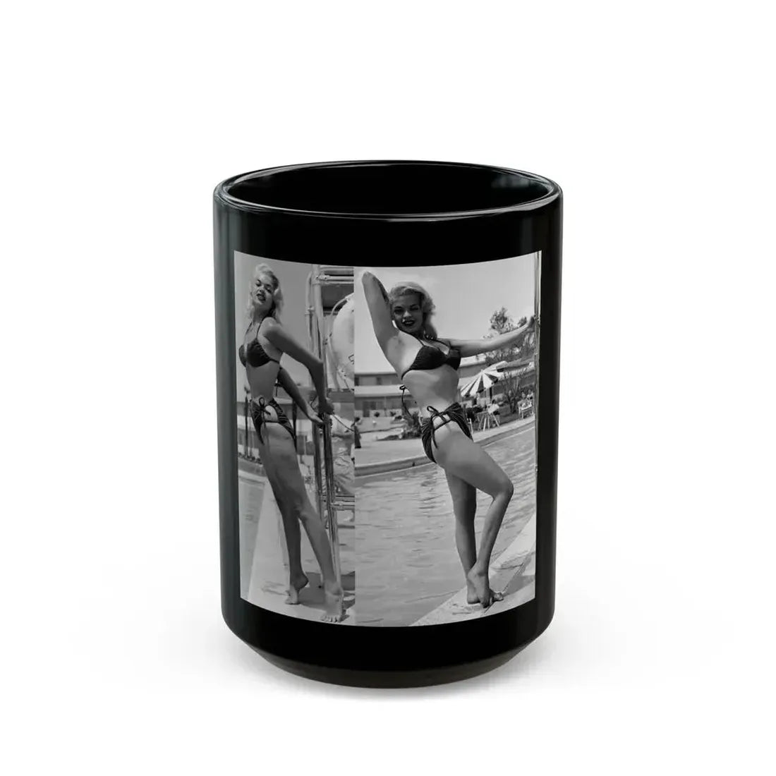 Jayne Mansfield #248 (Vintage Female Icon) Black Coffee Mug 15oz - Go Mug Yourself