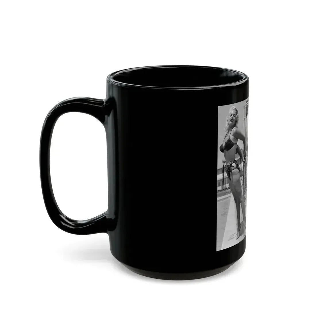 Jayne Mansfield #248 (Vintage Female Icon) Black Coffee Mug - Go Mug Yourself