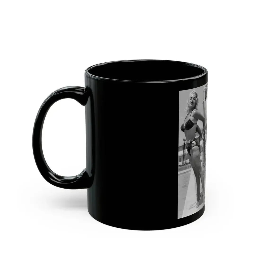 Jayne Mansfield #248 (Vintage Female Icon) Black Coffee Mug - Go Mug Yourself