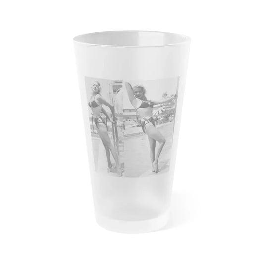 Jayne Mansfield #248 (Vintage Female Icon) Frosted Pint Glass 16oz 16oz Frosted - Go Mug Yourself