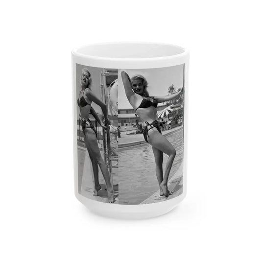 Jayne Mansfield #248 (Vintage Female Icon) White Coffee Mug 15oz - Go Mug Yourself