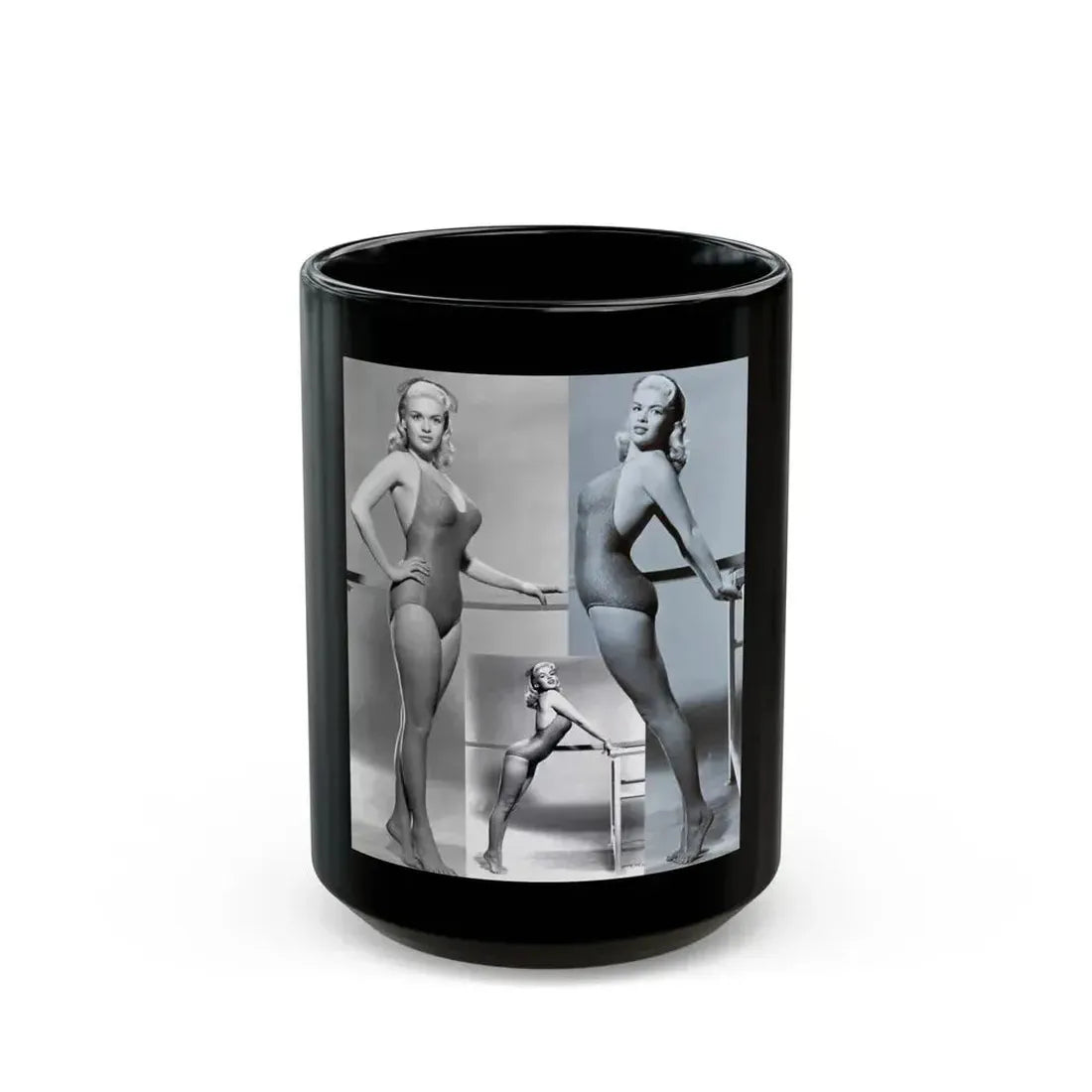 Jayne Mansfield #251 (Vintage Female Icon) Black Coffee Mug 15oz - Go Mug Yourself