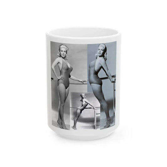 Jayne Mansfield #251 (Vintage Female Icon) White Coffee Mug 15oz - Go Mug Yourself