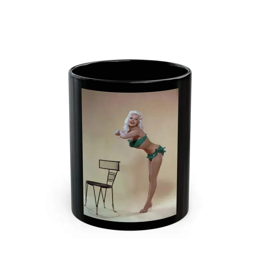 Jayne Mansfield #259 (Vintage Female Icon) Black Coffee Mug 11oz - Go Mug Yourself
