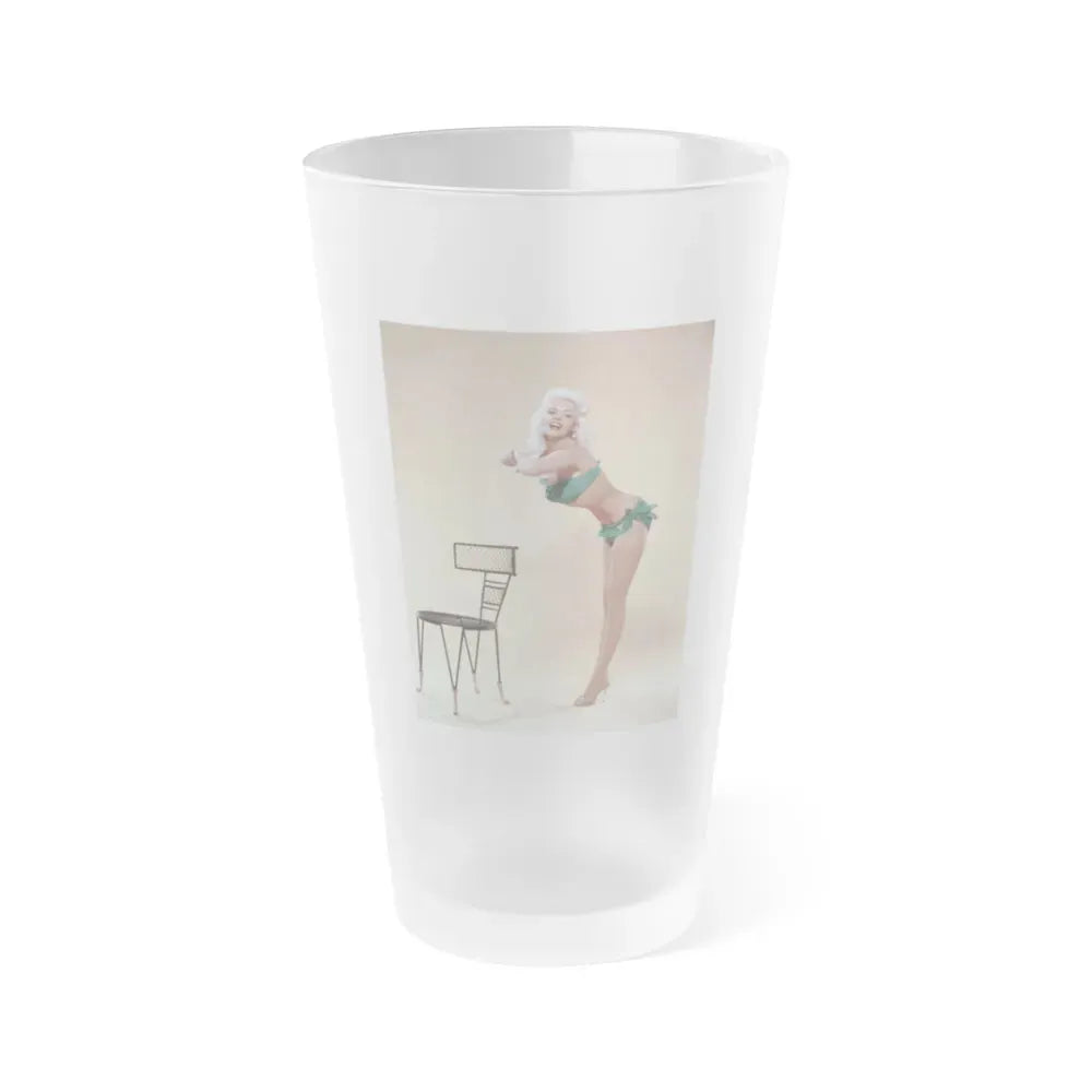 Jayne Mansfield #259 (Vintage Female Icon) Frosted Pint Glass 16oz 16oz Frosted - Go Mug Yourself