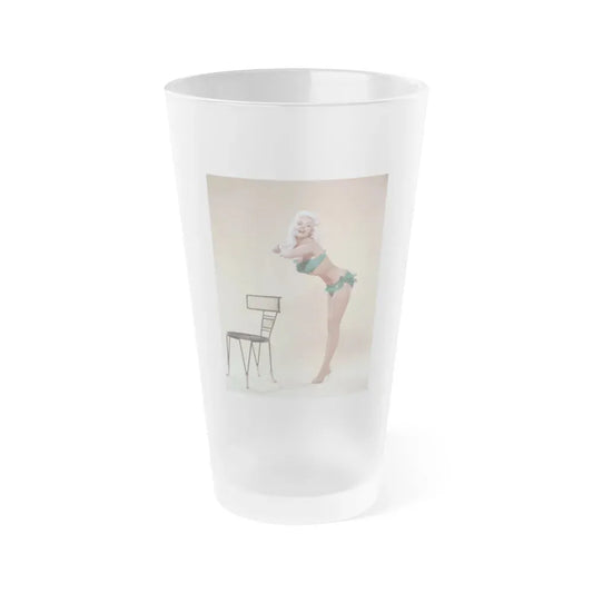 Jayne Mansfield #259 (Vintage Female Icon) Frosted Pint Glass 16oz 16oz Frosted - Go Mug Yourself