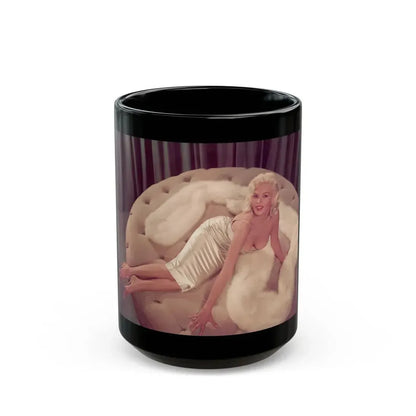Jayne Mansfield #262 (Vintage Female Icon) Black Coffee Mug 15oz - Go Mug Yourself