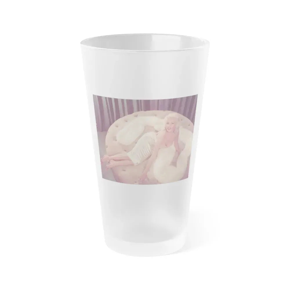 Jayne Mansfield #262 (Vintage Female Icon) Frosted Pint Glass 16oz 16oz Frosted - Go Mug Yourself