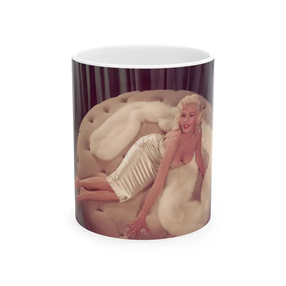 Jayne Mansfield #262 (Vintage Female Icon) White Coffee Mug 11oz - Go Mug Yourself
