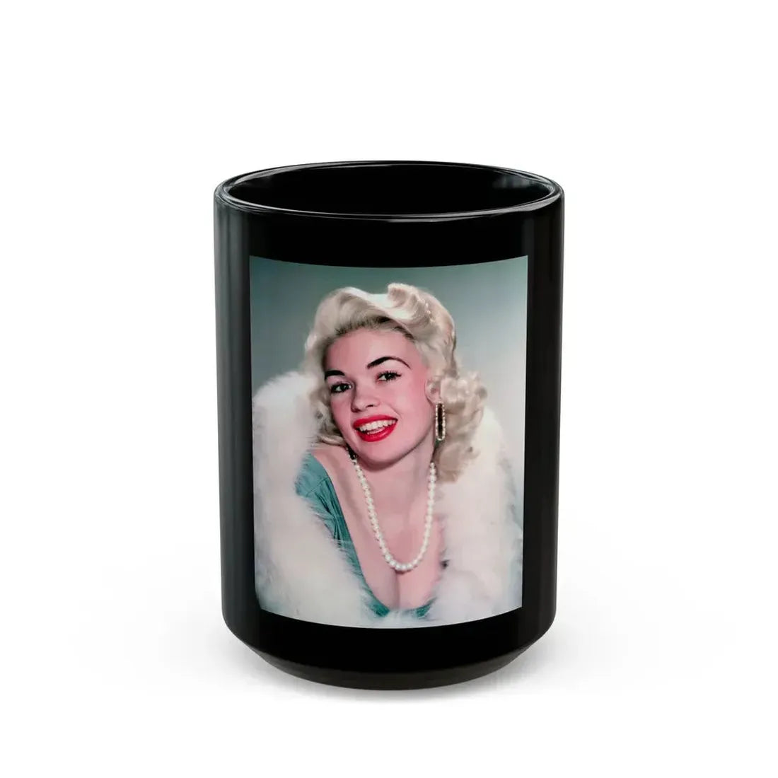 Jayne Mansfield #267 (Vintage Female Icon) Black Coffee Mug 15oz - Go Mug Yourself