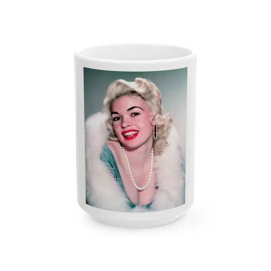 Jayne Mansfield #267 (Vintage Female Icon) White Coffee Mug 15oz - Go Mug Yourself