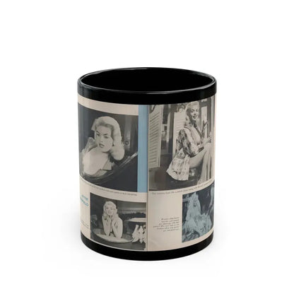 Jayne Mansfield #275 - Pages 3 & 4 of 4 with, 4 B&W Photos from Jem Magazine Nov. '56 (Vintage Female Icon) Black Coffee Mug 11oz - Go Mug Yourself